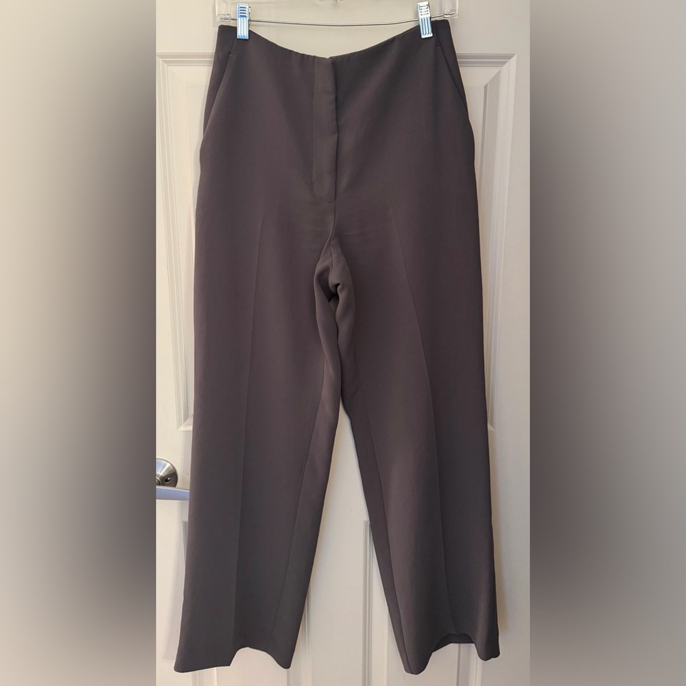 Wilfred Aritzia Sonata Trousers, High Waisted & Wide Leg, Gray, 8